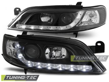 Передние фары Devil Eyes Black от Tuning-Tec на Opel Vectra B