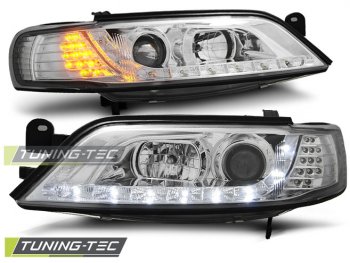 Передние фары LED Devil Eyes Chrome от Tuning-Tec на Opel Vectra B