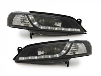 Передние фары LED Dayline Black на Opel Vectra B рестайл