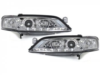 Передние фары Dayline Chrome на Opel Vectra B