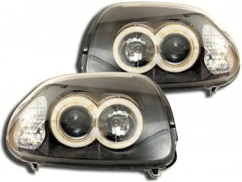 Фары передние Angel Eyes Black на Renault Clio II