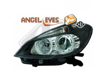 Фары передние Angel Eyes Black от HD на Renault Clio III