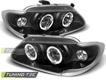 Фары передние Angel Eyes Black от Tuning-Tec на Renault Megane I