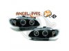 Фары передние Angel Eyes Black от HD на Renault Megane I 3/5D