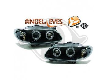 Фары передние Angel Eyes Black от HD на Renault Megane I 3/5D