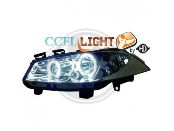 Фары передние CCFL Angel Eyes Chrome на Renault Megane II