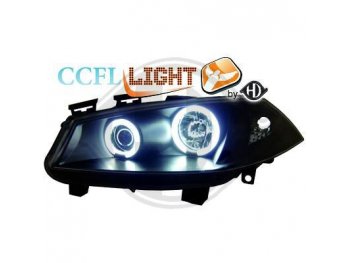 Фары передние CCFL Angel Eyes Black на Renault Megane II