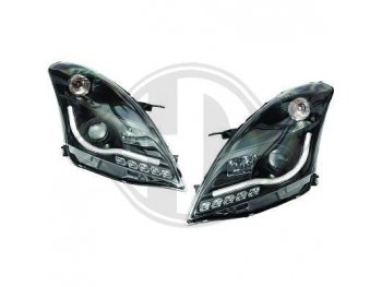 Передние фары Devil Eyes Black от HD на Suzuki Swift III
