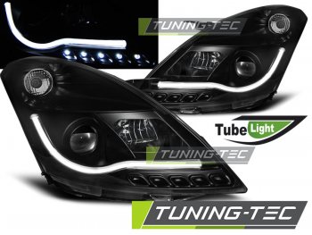 Передние фары Tube Light Black от Tuning-Tec на Suzuki Swift III