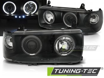 Передние фары Angel Eyes Black от Tuning-Tec на Toyota Land Cruiser 80