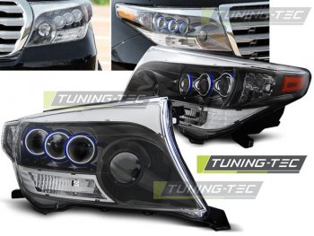 Фары передние Spyder LED Black на Toyota Land Cruiser 200