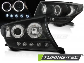 Фары передние Angel Eyes Black на Toyota Land Cruiser 200