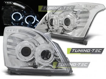 Фары передние Devil Eyes Chrome на Toyota LC Prado 120