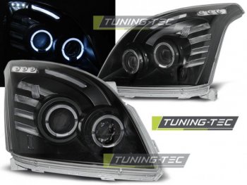 Фары передние Devil Eyes Black на Toyota LC Prado 120