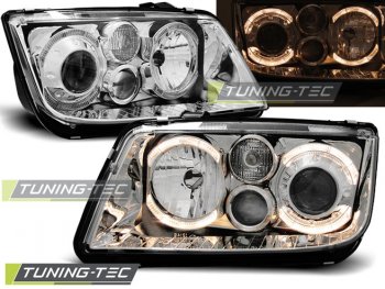 Фары передние Angel Eyes Chrome Var2 от Tuning-Tec на Volkswagen Bora