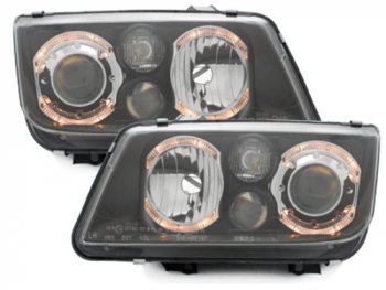 Фары передние Angel Eyes Black Var2 на Volkswagen Bora