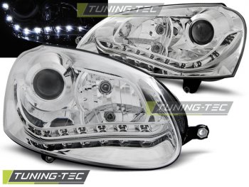 Фары передние Devil Eyes Chrome от Tuning-Tec на Volkswagen Golf V