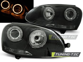 Фары передние Angel Eyes Black от Tuning-Tec на Volkswagen Golf V