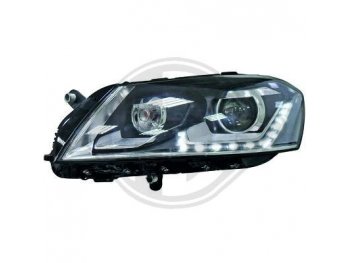Фары передние Devil Eyes Black на Volkswagen Passat B7