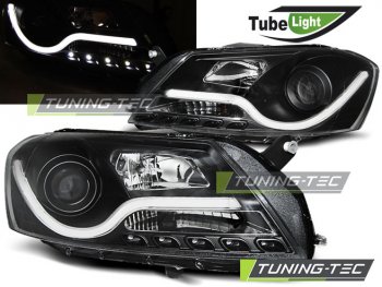 Фары передние Tube Light Black на Volkswagen Passat B7