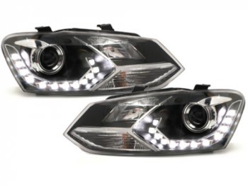 Фары передние Dayline Black Var2 на VW Polo 6R