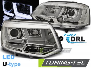 Фары передние U-Type Eyes Chrome на Volkswagen T5 рестайл