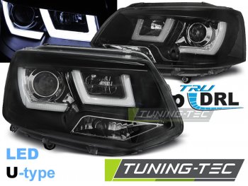 Фары передние U-Type Eyes Black на Volkswagen T5 рестайл