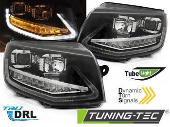 Передние фары с динамическим указателем поворота и DRL на VW T6