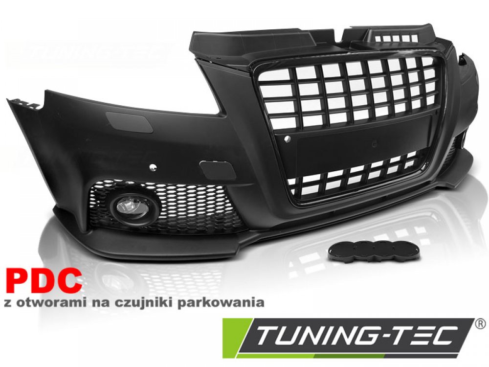 Бампер передний в стиле S8 под парктроники от Tuning-Tec для Audi A3 8P рестайл