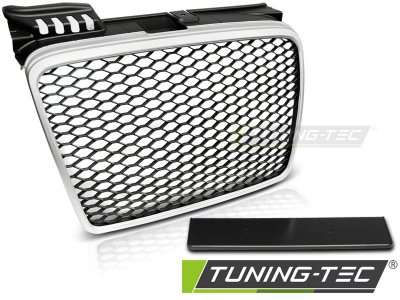 Решётка радиатора от Tuning-Tec Black Silver RS Style на Audi A4 B7