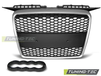 Решётка радиатора от Tuning-Tec Black Silver RS-Style на Audi A3 8P