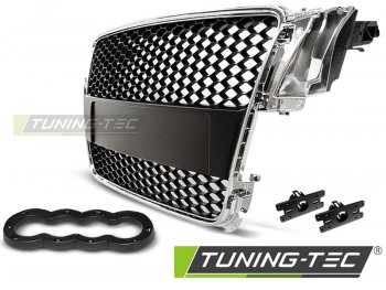 Решётка радиатора от Tuning-Tec Black Chrome в стиле RS5 на Audi A5 8T