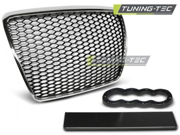 Решётка радиатора от Tuning-Tec RS Look Black Chrome на Audi A6 C6 рестайл