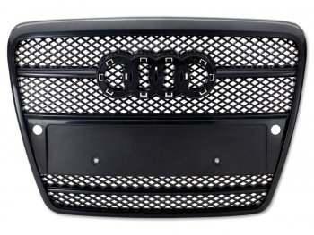 Решётка радиатора от FK Automotive Black под парктроники и кольца на Audi A6 C6
