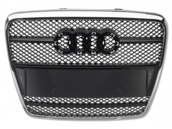 Решётка радиатора от FK Automotive Black Chrome под кольца на Audi A6 C6