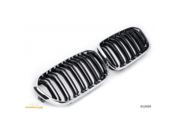 Решётка радиатора M1 Look от Germanparts Black Chrome на BMW 1 F20 / F21 рестайл