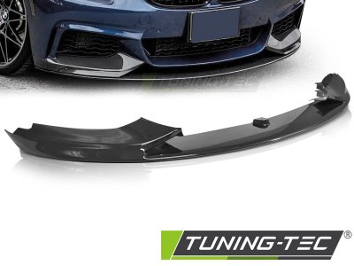Накладка на передний бампер чёрный глянец M-Performance от Tuning-Tec для BMW 4 F32 / F33 / F36