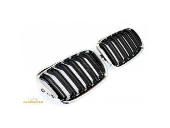 Решётка радиатора от GermanParts M Look Black Chrome на BMW X5 E70 / X6 E71