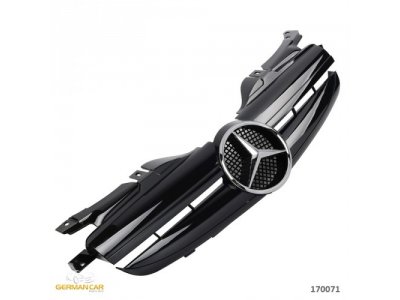 Решётка радиатора AMG 65 Look Glossy Black на Mercedes SLK класс R170