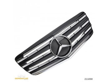 Решётка радиатора AMG Look Black Chrome на Mercedes E класс W211 рестайл