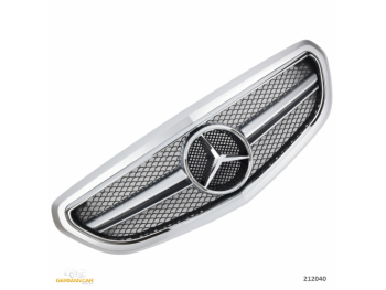 Решётка радиатора AMG Look Silver Chrome, Avantgarde на Mercedes E класс W212 рестайл