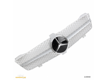 Решётка радиатора AMG CLS63 Look Silver Chrome на Mercedes CLS класс W219 рестайл