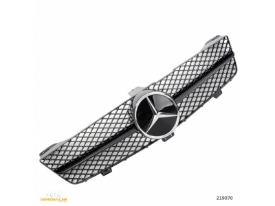 Решётка радиатора AMG CLS63 Look Glossy Black на Mercedes CLS класс W219 рестайл