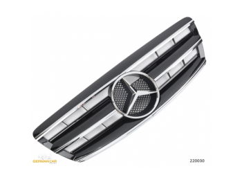 Решётка радиатора AMG Look Black Chrome на Mercedes S класс W220 рестайл