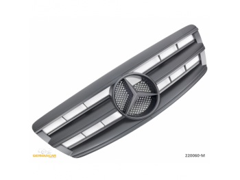 Решётка радиатора AMG Look Matt Black на Mercedes S класс W220 рестайл