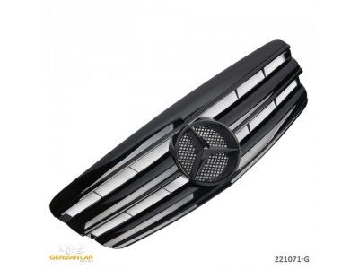 Решётка радиатора AMG Look Glossy Black Var2 от GermanParts на Mercedes S класс W221