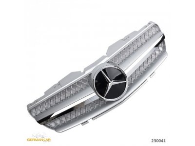 Решётка радиатора AMG SL65 Look Silver Chrome на Mercedes SL класс R230