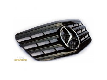 Решётка радиатора AMG Look Glossy Black на Mercedes E класс W211 рестайл