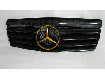 Решётка радиатора со звездой Black Gold на Mercedes S класс W140