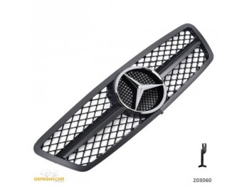 Решётка радиатора AMG Look Glossy Black на Mercedes C класс W203